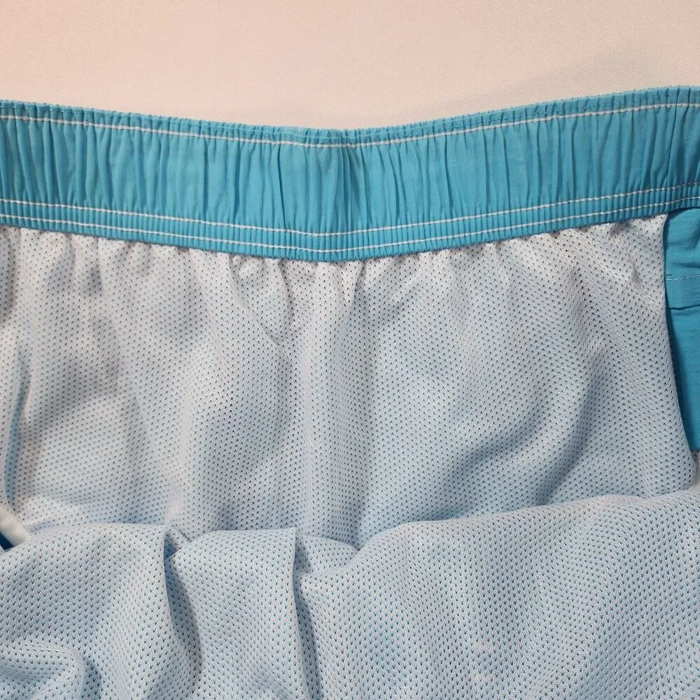 Roundtree & Yorke Solid Light Blue Swim Trunks Mens Sz 3XT Drawstring New Tags!